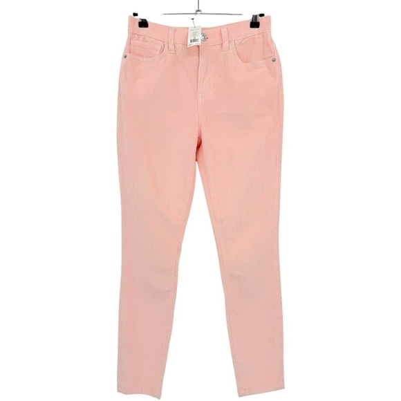 CURRENT/ELLIOTT The High Waist Stiletto Corduroy Pant Color Crystal Pink Size 28 - Picture 2 of 11